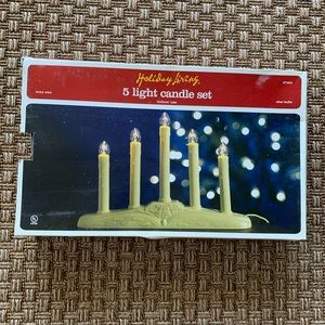 New Holiday Living 5 Light Candle Set IndoorUse